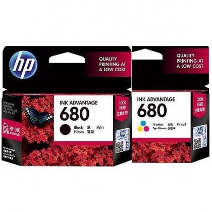 HP Genuine 680 Black & Tri Color Ink Advantage Cartridge Set